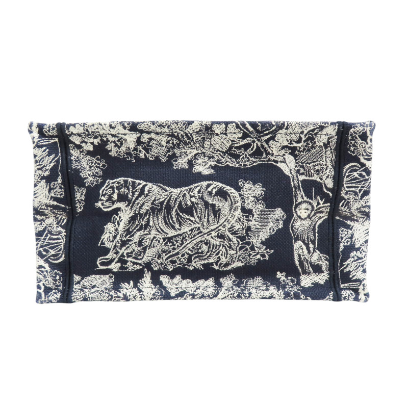 藍/白色 刺繡帆布 Book Tote 小號 手提包【Dior 迪奧】 M1265ZRGO_M35I-3