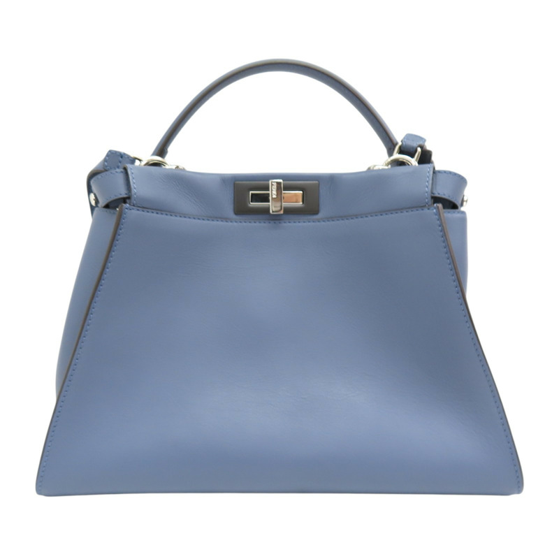 藍色牛皮 Peekaboo 兩用包【FENDI 芬迪】 8BN290-1