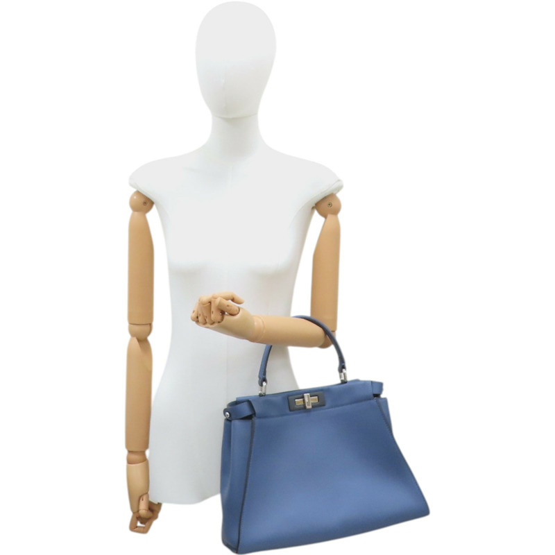 藍色牛皮 Peekaboo 兩用包【FENDI 芬迪】 8BN290-9