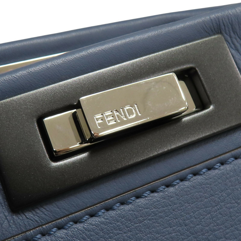 藍色牛皮 Peekaboo 兩用包【FENDI 芬迪】 8BN290-16