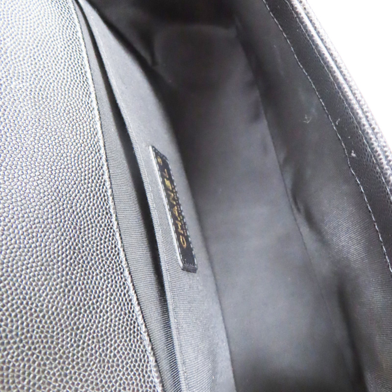 黑色 牛皮 菱格紋 荔枝紋  Boy 25 鍊帶 肩背包 金扣【CHANEL 香奈兒】 A67086-4