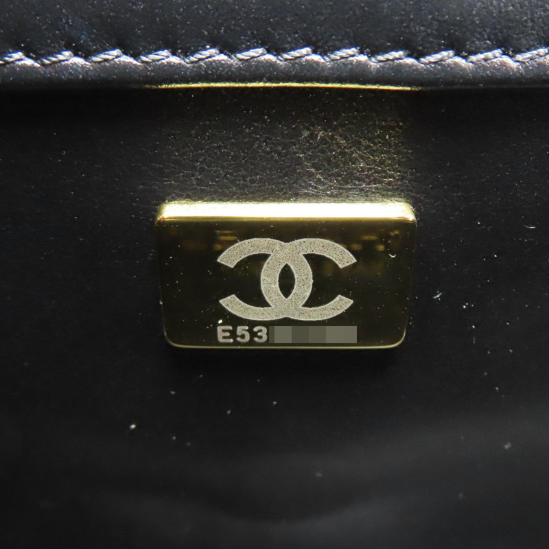 黑色 菱格紋 羊皮 Mini Perfect Fit 鍊帶 肩背包 金扣【CHANEL 香奈兒】 AS2615-6