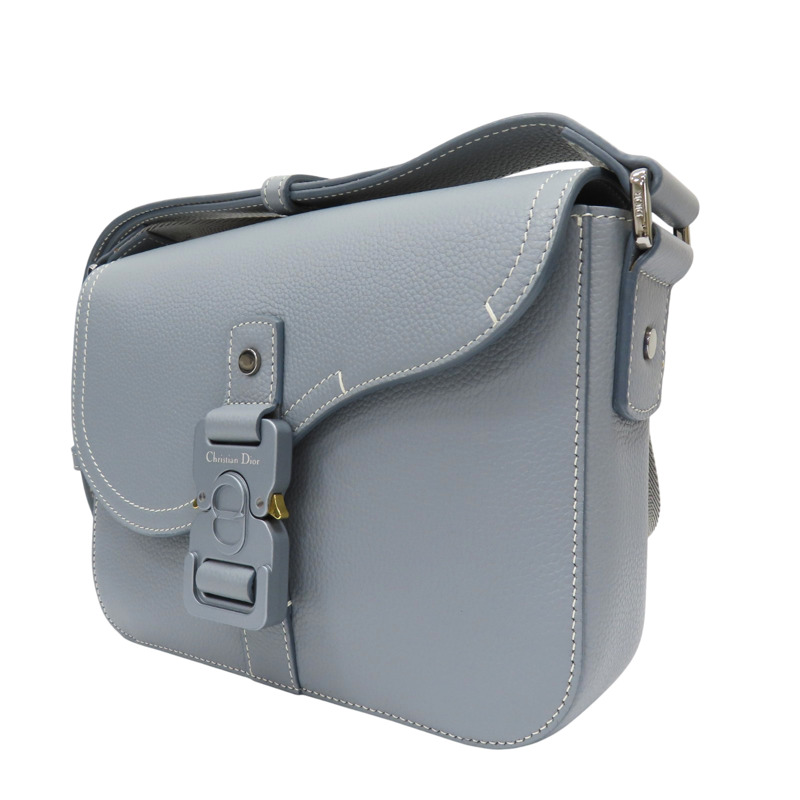 藍灰色 牛皮 中型 Saddle 肩背包【Dior 迪奧】-2