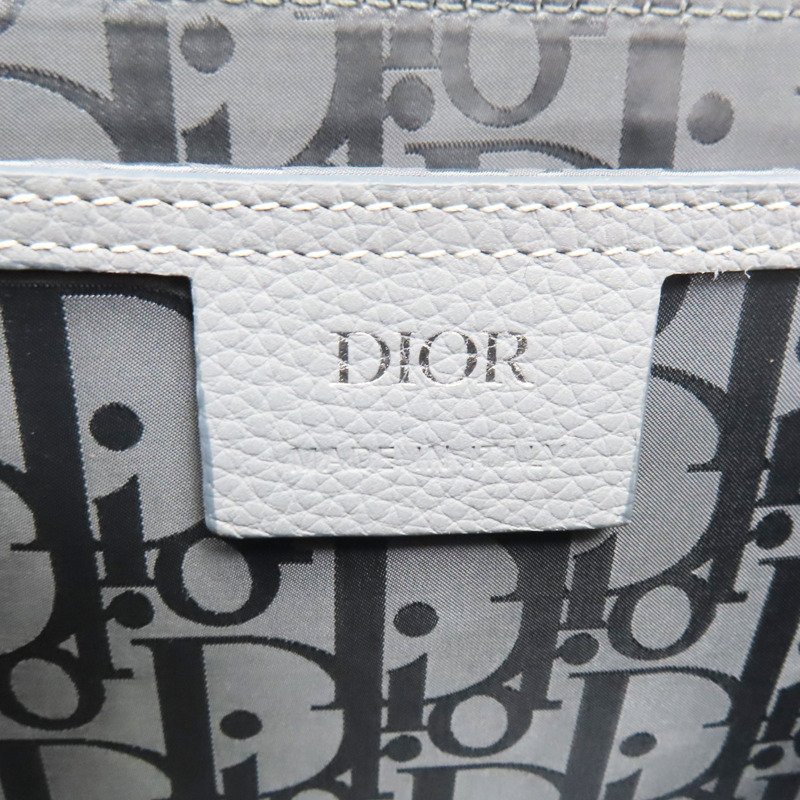 藍灰色 牛皮 中型 Saddle 肩背包【Dior 迪奧】-6