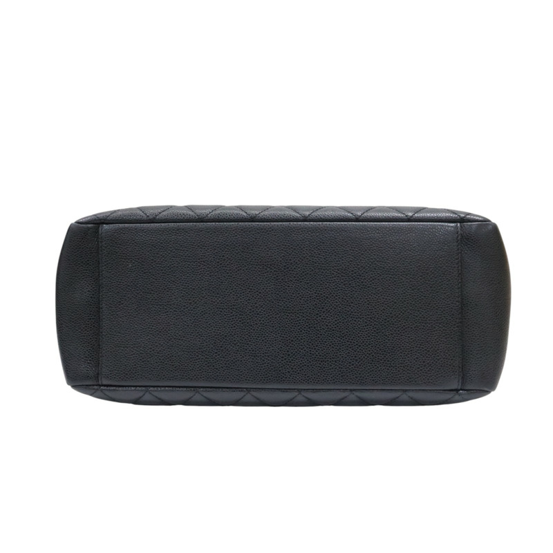 黑色 荔枝紋牛皮 GST 豆腐包 肩背包 無卡【CHANEL 香奈兒】-3