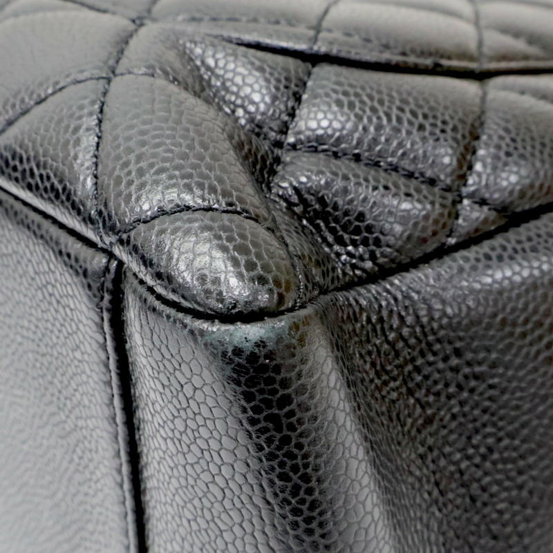 黑色 荔枝紋牛皮 GST 豆腐包 肩背包 無卡【CHANEL 香奈兒】-14