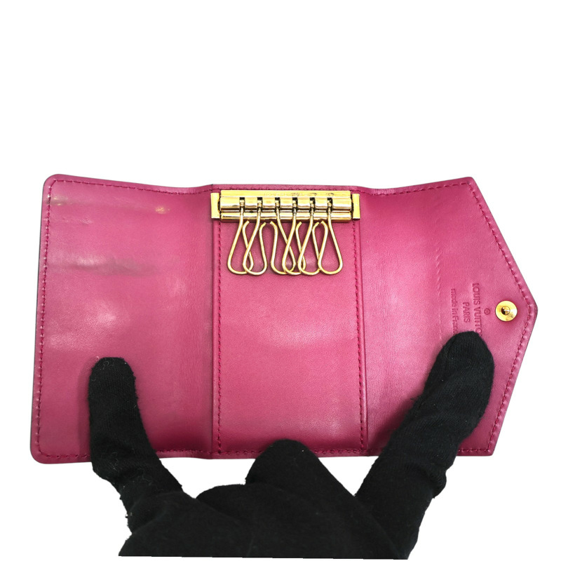粉紅色 原花漆皮 金扣 Multicles 6 鑰匙包 M90901 【LOUIS VUITTON LV 路易威登】 M90901-4