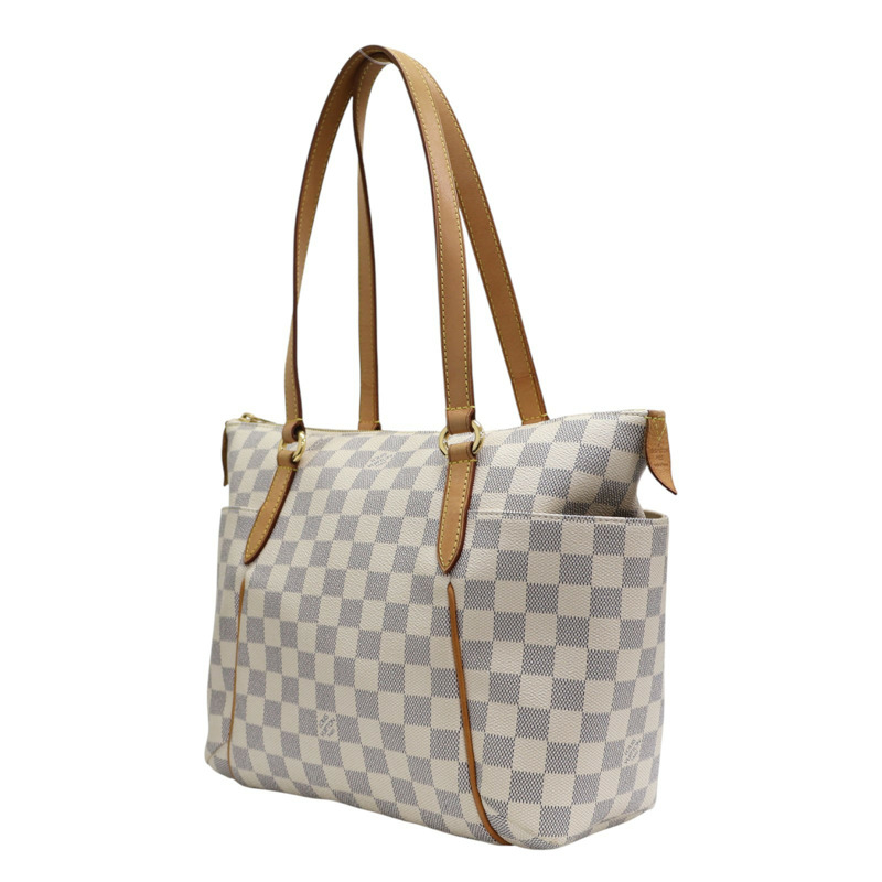 白色 棋盤格帆布 Totally PM 肩背包 N41280 [LV Louis Vuitton 路易威登] N41280-2
