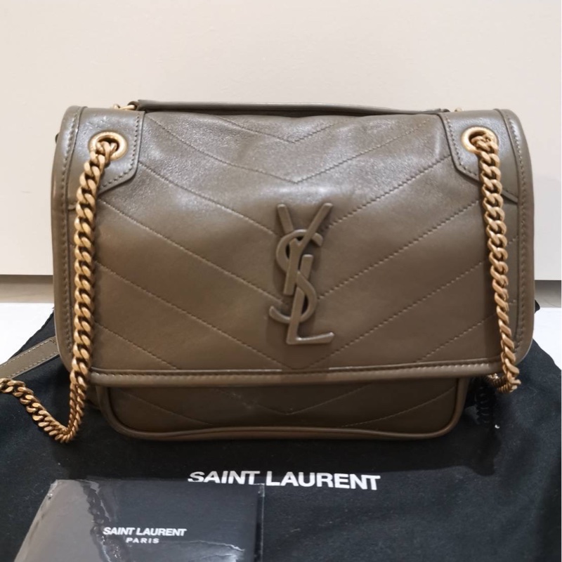 YSL NIKI 流浪包軍綠-0