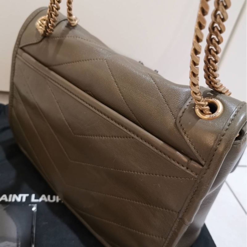 YSL NIKI 流浪包軍綠-1
