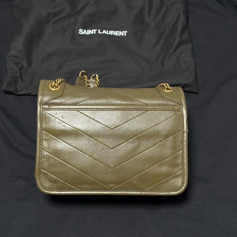 YSL NIKI 流浪包軍綠-10