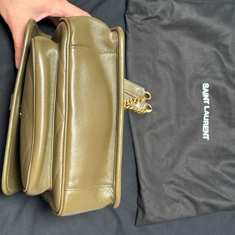 YSL NIKI 流浪包軍綠-11
