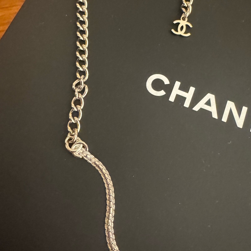 Chanel爆款五花銀小雙C頸鏈😻😻-7
