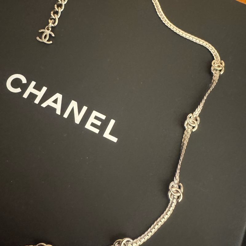 Chanel爆款五花銀小雙C頸鏈😻😻-8