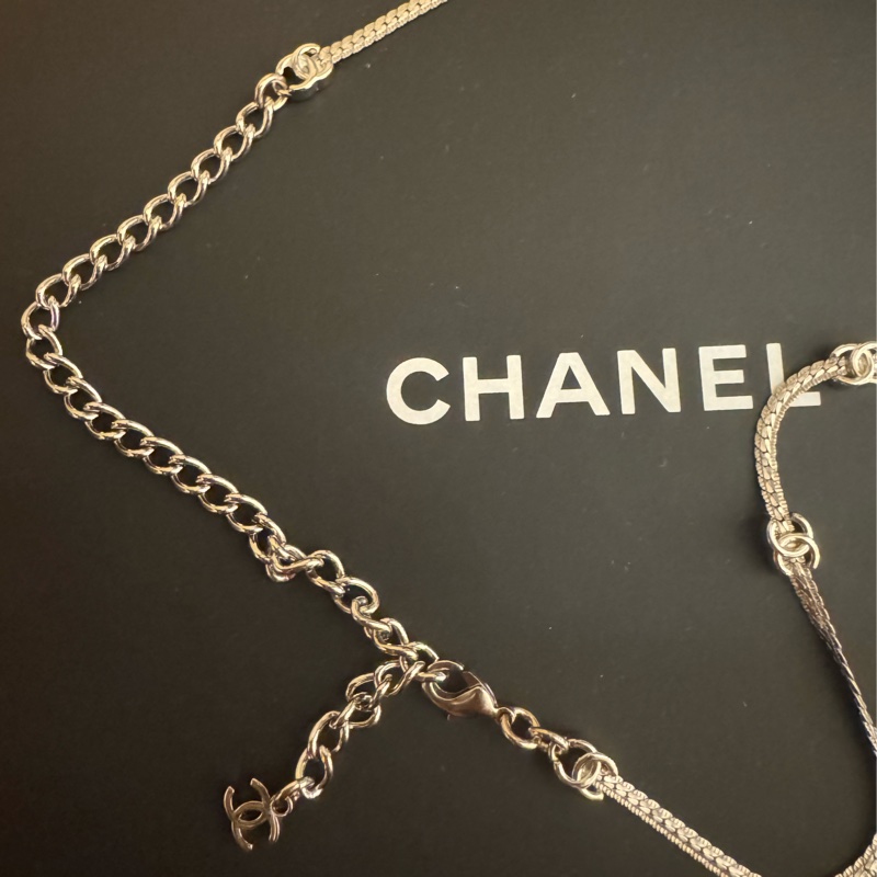 Chanel爆款五花銀小雙C頸鏈😻😻-12