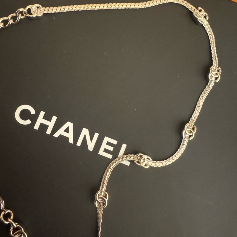 Chanel爆款五花銀小雙C頸鏈😻😻-13