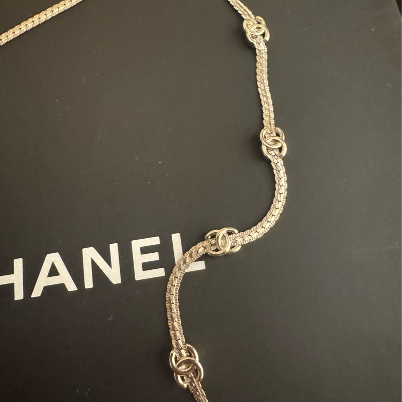 Chanel爆款五花銀小雙C頸鏈😻😻-14