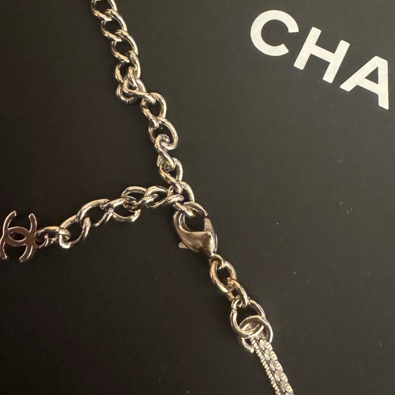 Chanel爆款五花銀小雙C頸鏈😻😻-15