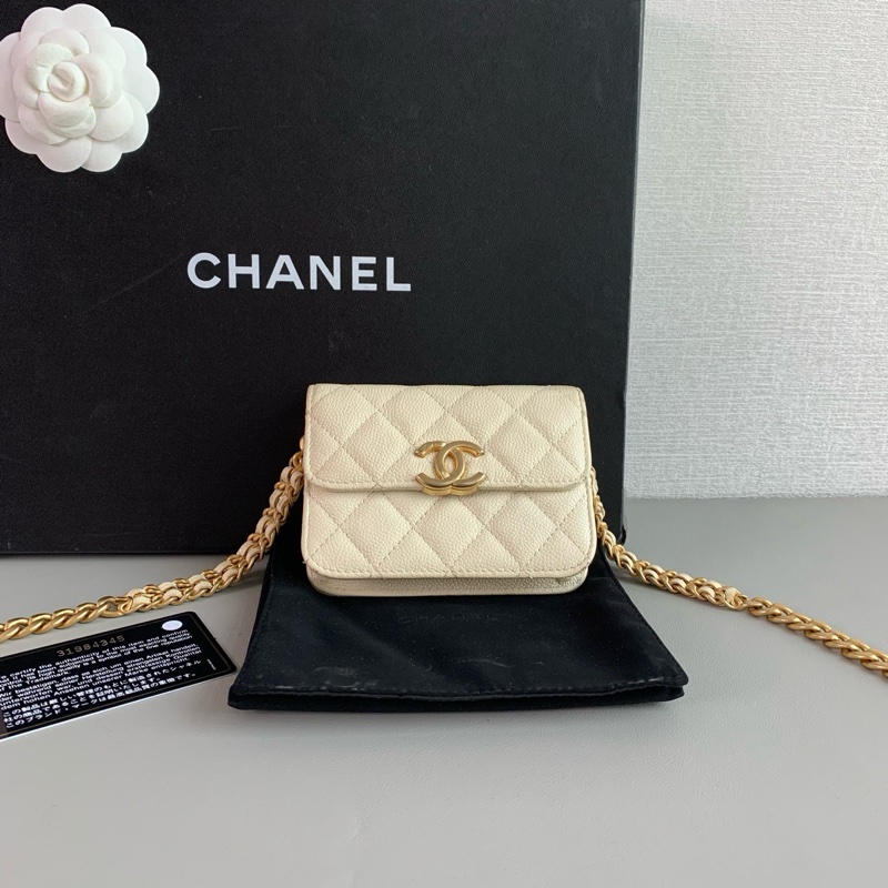 Chanel 香奈兒 白金荔枝紋牛皮小香包-1
