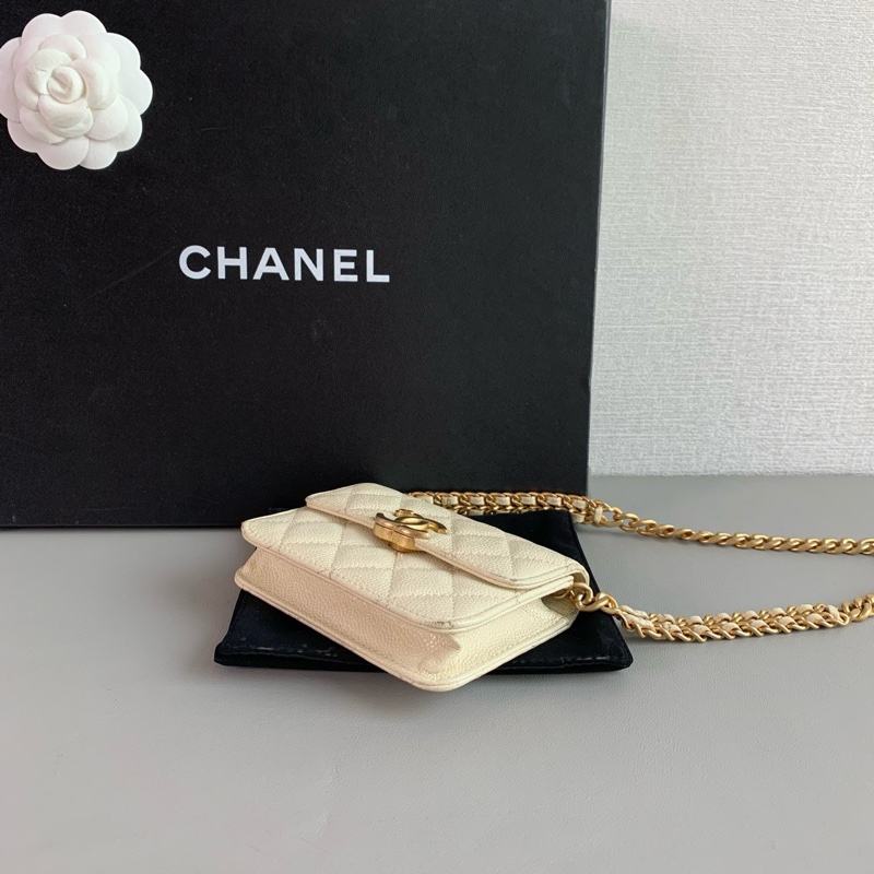 Chanel 香奈兒 白金荔枝紋牛皮小香包-5