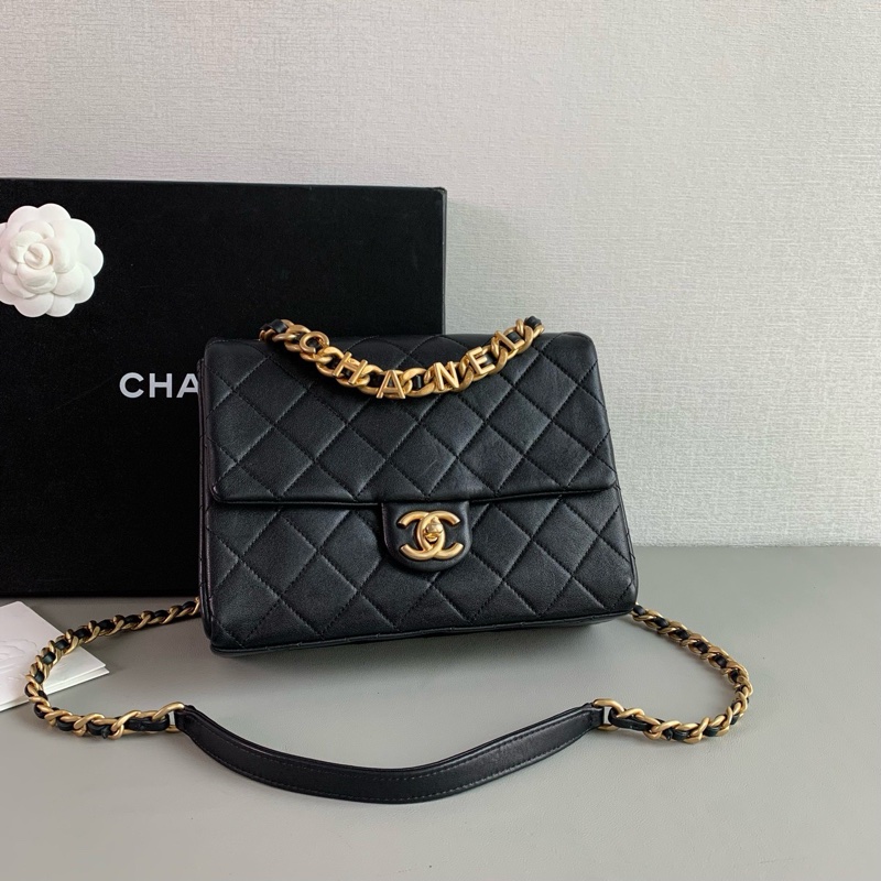 Chanel 23p 字母鏈條黑金cf方胖 容量更好🖤 晶片款-2