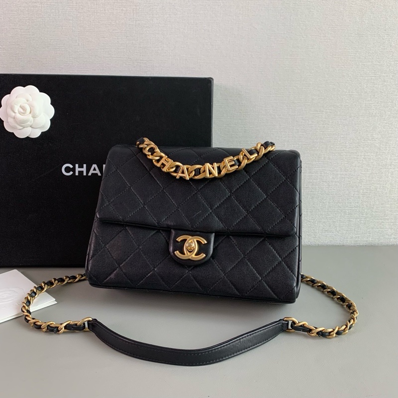 Chanel 23p 字母鏈條黑金cf方胖 容量更好🖤 晶片款-3