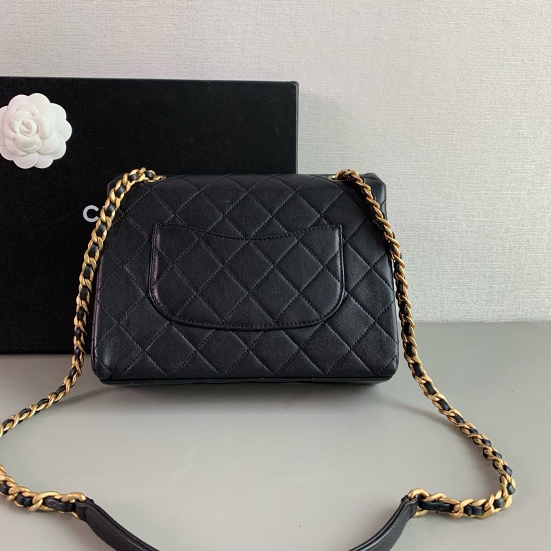 Chanel 23p 字母鏈條黑金cf方胖 容量更好🖤 晶片款-4