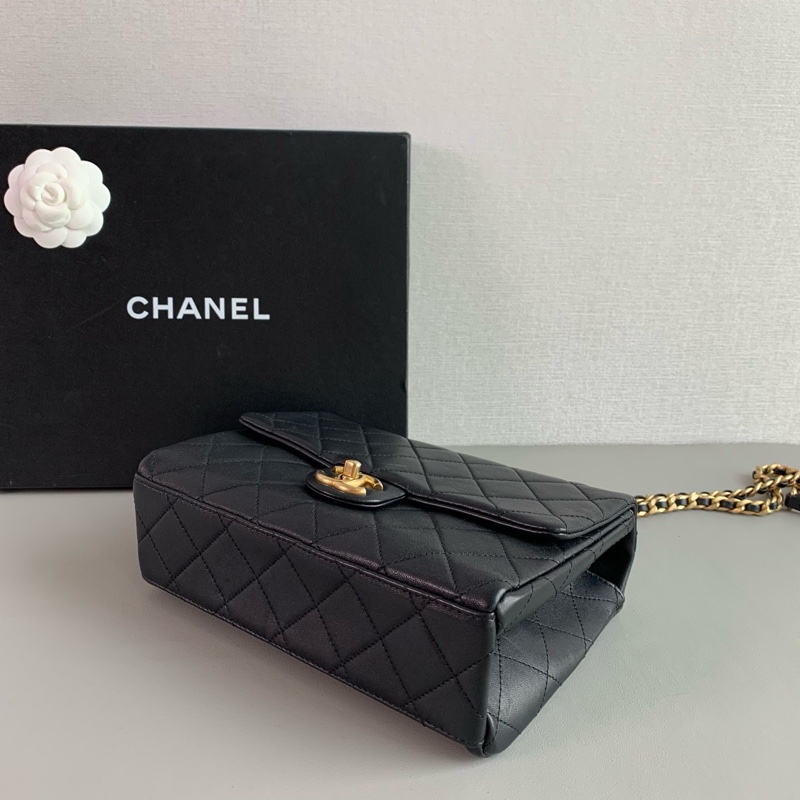 Chanel 23p 字母鏈條黑金cf方胖 容量更好🖤 晶片款-5