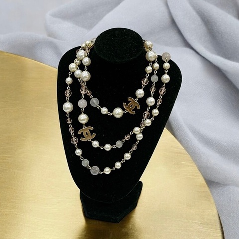 莉亞精品♡Chanel 珍珠項鍊 二手美品