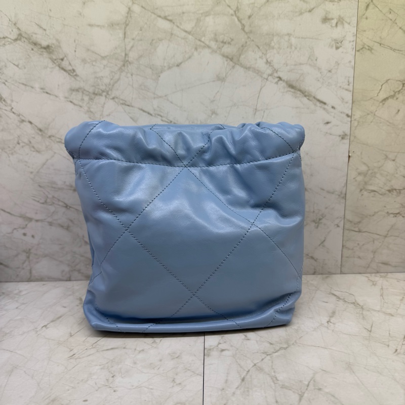 CHANEL 藍色MINI 22BAG/晶片-1