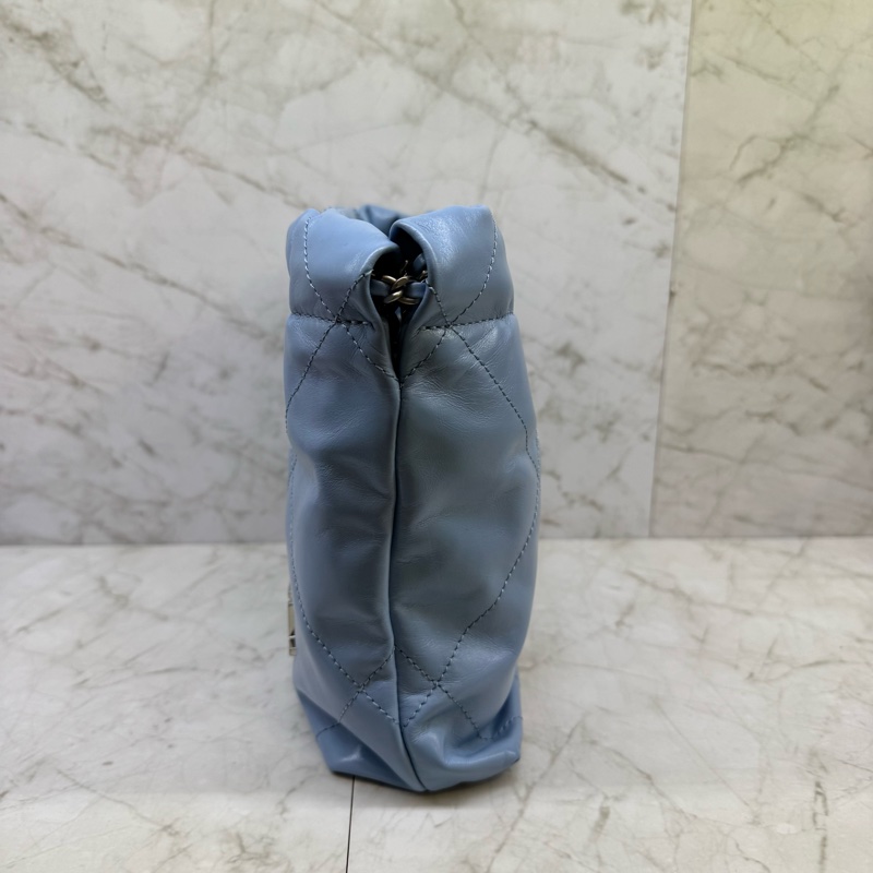 CHANEL 藍色MINI 22BAG/晶片-2