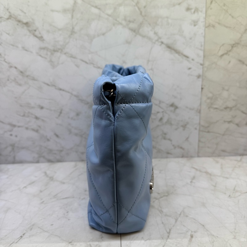 CHANEL 藍色MINI 22BAG/晶片-3