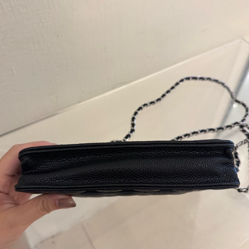 Chanel黑荔枝銀雙C WOC-3