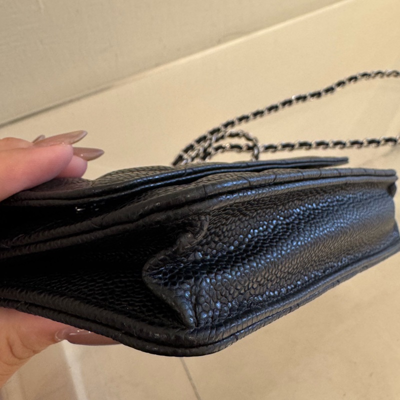 Chanel黑荔枝銀雙C WOC-5