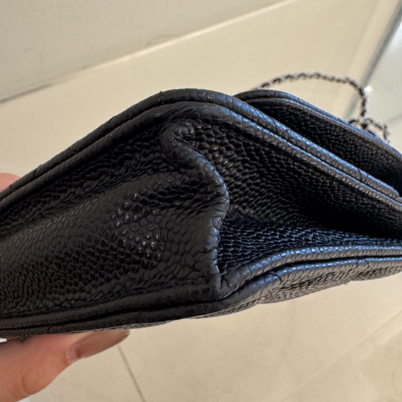 Chanel黑荔枝銀雙C WOC-6