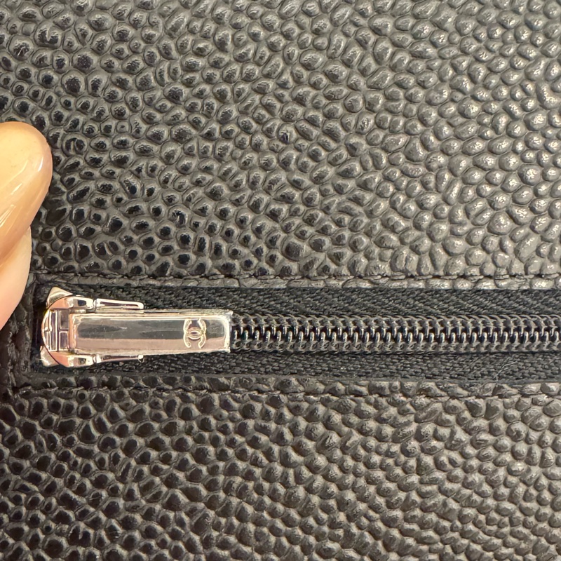 Chanel黑荔枝銀雙C WOC-12