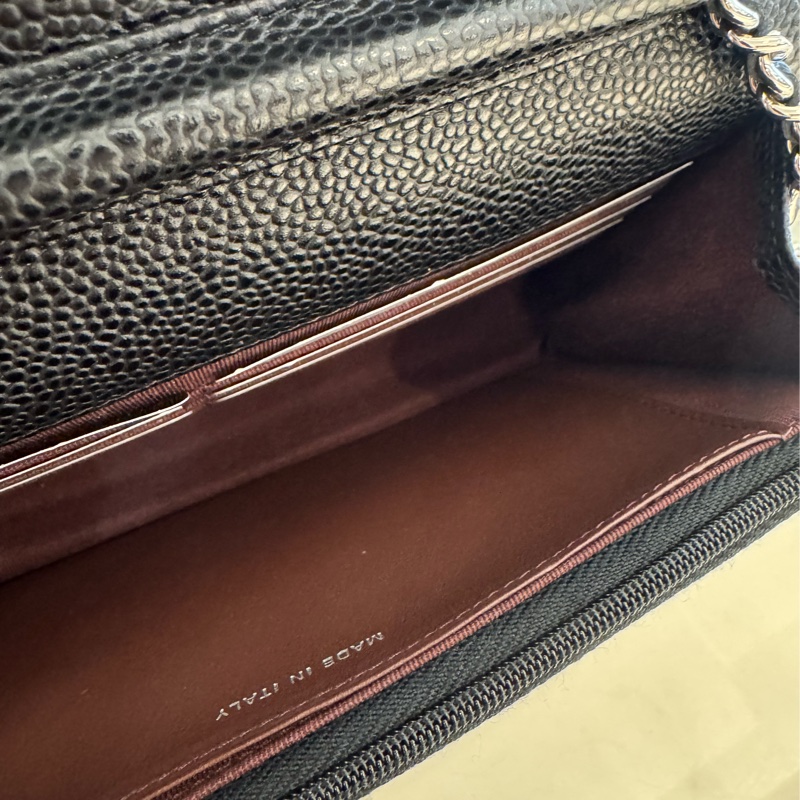 Chanel黑荔枝銀雙C WOC-17