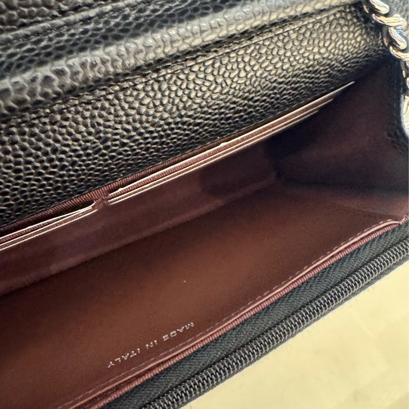 Chanel黑荔枝銀雙C WOC-18