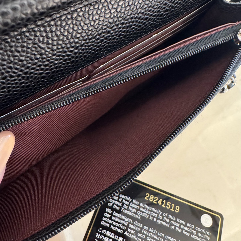 Chanel黑荔枝銀雙C WOC-21