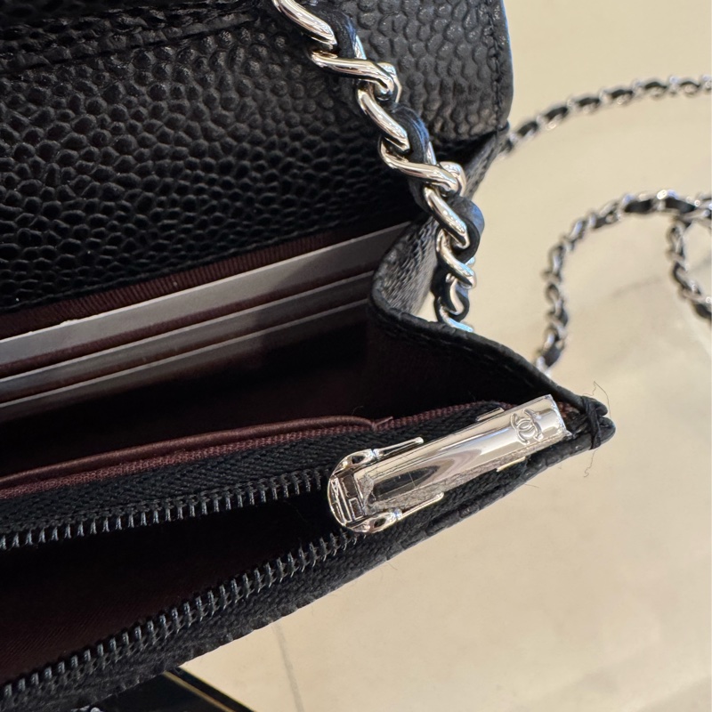 Chanel黑荔枝銀雙C WOC-22