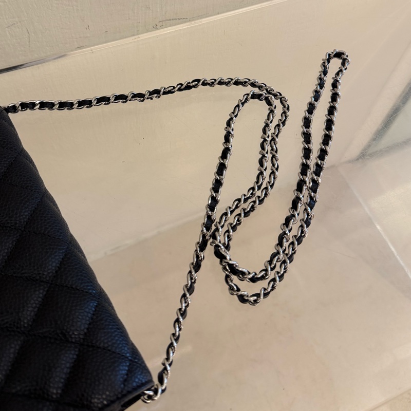 Chanel黑荔枝銀雙C WOC-26