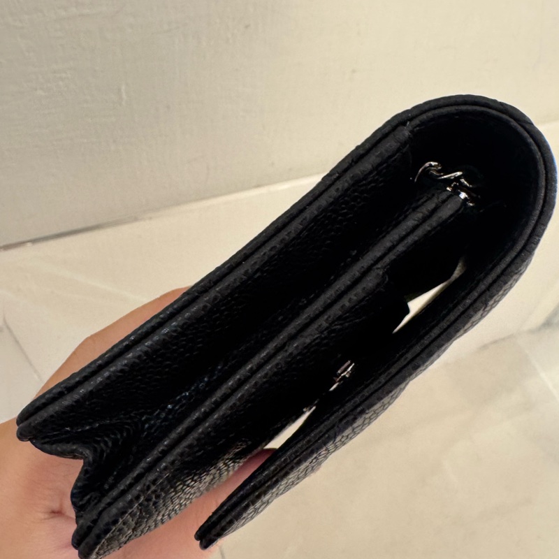 Chanel黑荔枝銀雙C WOC-28