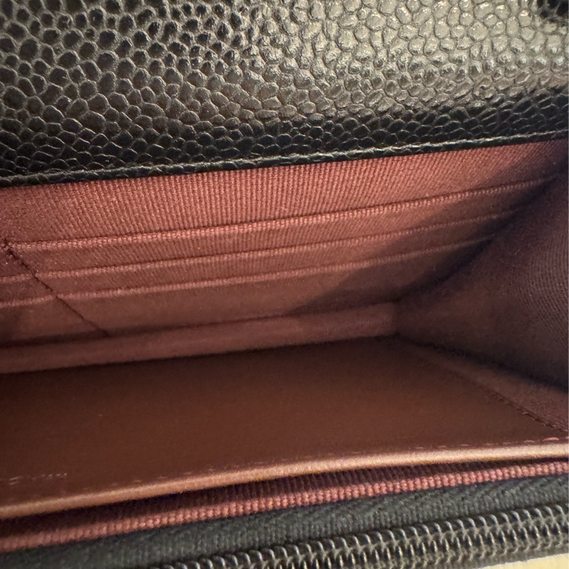 Chanel黑荔枝金雙C WOC-19