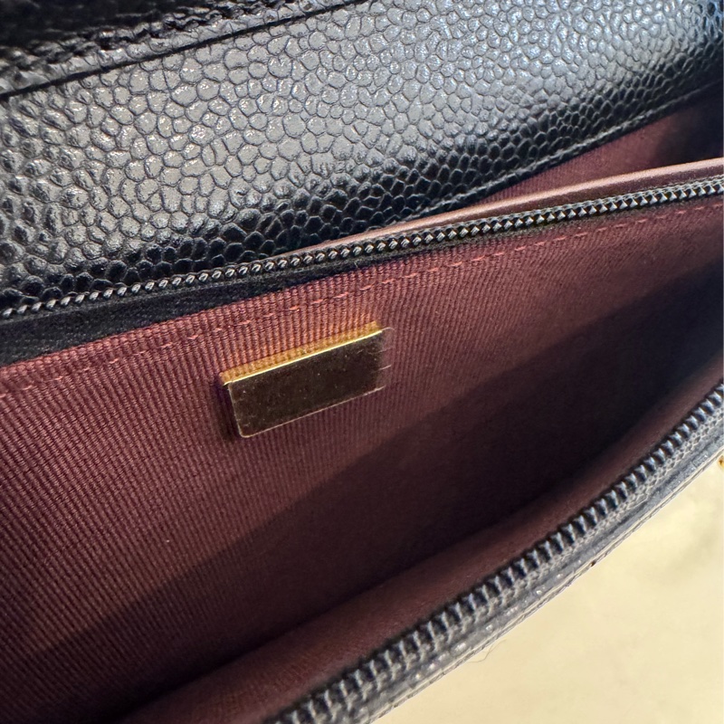 Chanel黑荔枝金雙C WOC-22