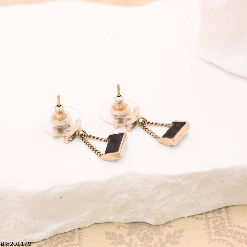 Chanel香奈兒 B13經典雙C包包掛墜耳釘-4