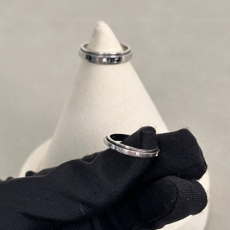 Piaget伯爵白金時來運轉7鑽戒指 50碼-2