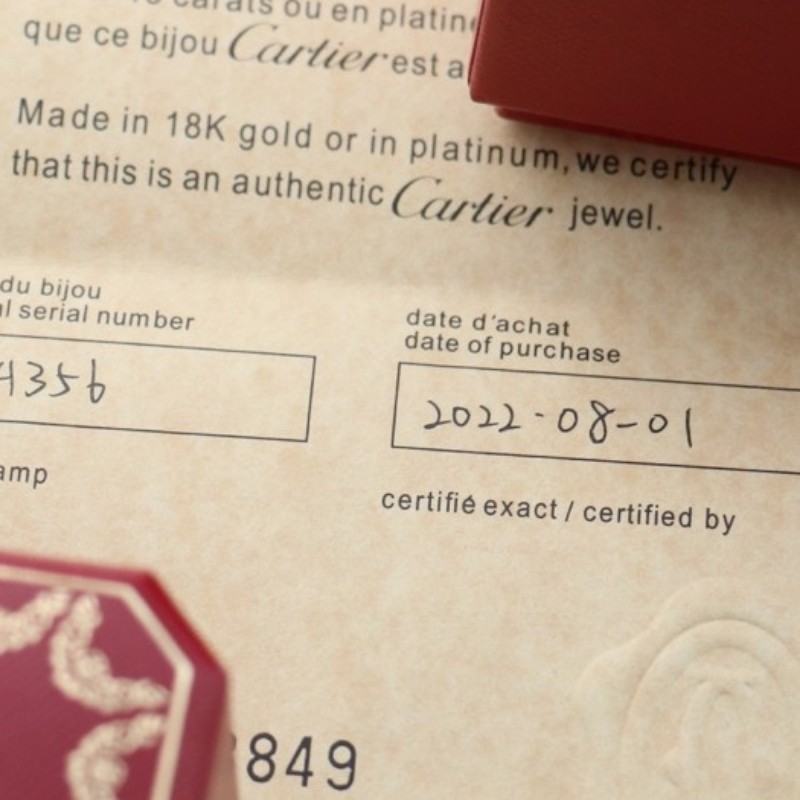 Cartier卡地亞 玫瑰金 無鑽 釘子 戒指 窄版 50碼-4