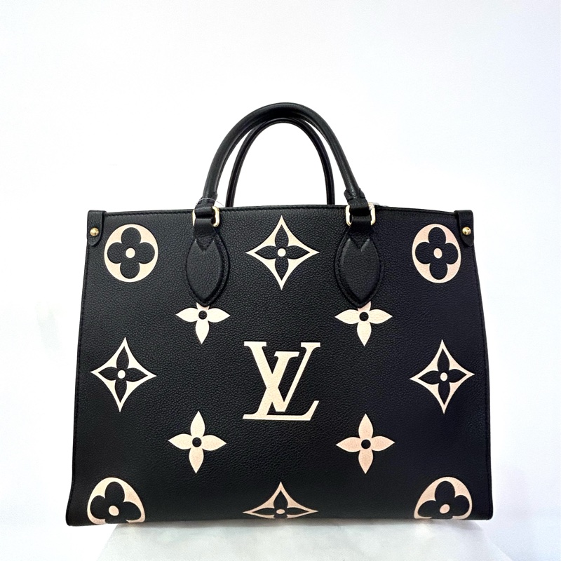 LV On The Go黑牛皮大老花MM-0
