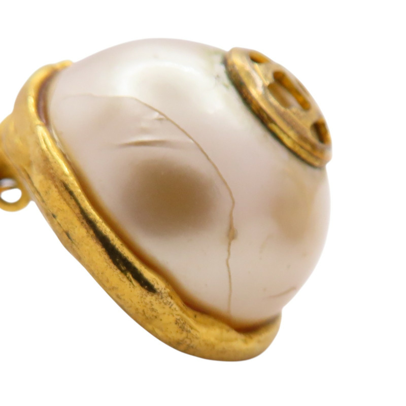 金色金屬鍍金PVC耳環【CHANEL 香奈兒】-8