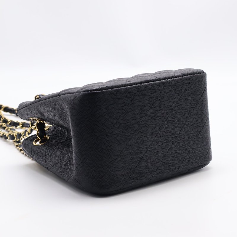 CHANEL Mini tote粒面牛皮水桶包-5